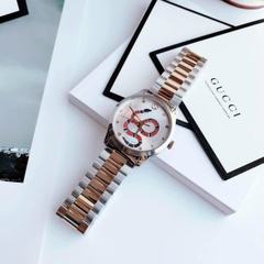 Gucci G-Timeless Snake |Nam |Mặt Hình Rắn |Dây Kim Loại Demi Vàng |Máy Pin (Quartz) |Size 38mm