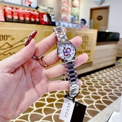 Gucci G-Timeless Snake |Nữ |Mặt Hình Rắn |Dây Kim Loại Silver |Máy Pin (Quartz) |Size 29mm