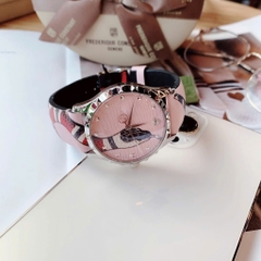 Gucci G-Timeless Textured |Nữ |Dây Da Họa Tiết Rắn Màu Hồng |Máy Pin (Quartz) |Size 38mm