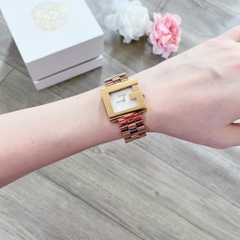 Gucci G-Watch |Nữ Giới |Mặt Vuông |Dây Kim Loại Rose Gold |Máy Pin (Quartz) |Size 23x21mm