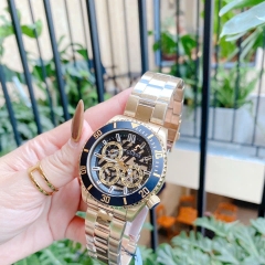 Guess Axle |Nam Giới |Multi- Function |Dây Kim Loại Vàng Gold |Máy Pin (Quartz) |Size 45mm