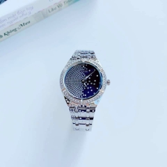 Guess Afterglow |Nữ Giới |Mặt Xanh Dương |Dây Kim Loại Silver |Máy Pin (Quartz) |Size 36mm