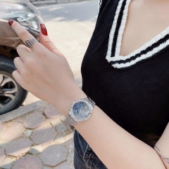 Guess Afterglow |Nữ Giới |Mặt Xanh Dương |Dây Kim Loại Silver |Máy Pin (Quartz) |Size 36mm