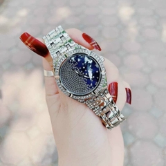Guess Afterglow |Nữ Giới |Mặt Xanh Dương |Dây Kim Loại Silver |Máy Pin (Quartz) |Size 36mm