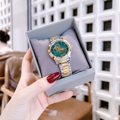 Guess Annette |Nữ Giới |Mặt Xanh Lá |Dây Kim Loại Demi Vàng Gold |Máy Pin (Quartz) |Size 36mm