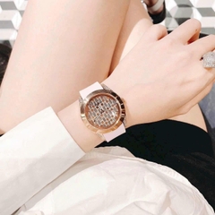 Guess Baguette |Nữ Giới |Rose Gold |Dây Silicone Hồng |Máy Pin (Quartz) |Size 39mm