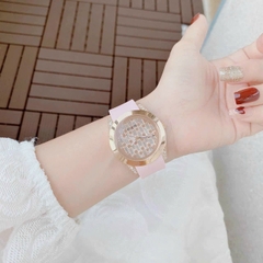 Guess Baguette |Nữ Giới |Rose Gold |Dây Silicone Hồng |Máy Pin (Quartz) |Size 39mm