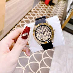 Guess Baguette |Nữ Giới |Vàng Gold |Dây Silicone Đen |Máy Pin (Quartz) |Size 39mm