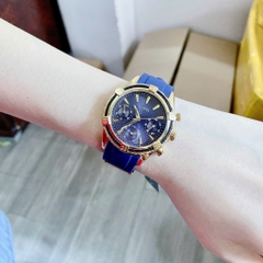 Guess Catalina |Nữ Giới |Vàng Gold |Dây Silicone Xanh |Máy Pin (Quartz) |Size 36mm