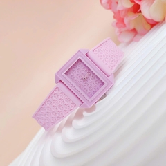 Guess Classic |Nữ Giới |Mặt Vuông |Dây Cao Su Màu Hồng |Máy Pin (Quartz) |Size 33mm