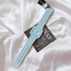 Guess Classic |Nữ Giới |Mặt Vuông |Dây Silicone Xanh Pastel |Máy Pin (Quartz) |Size 33mm