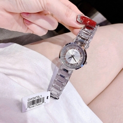Guess Clear |Nữ Giới |Mặt Tròn |Đính Đá |Dây Kim Loại Silver |Máy Pin (Quartz) |Size 33mm