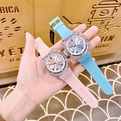 Guess Clear |Nữ Giới |Multifunction |Dây Sillicone Xanh Da Trời |Máy Pin (Quartz) |Size 39mm