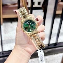 Guess 2 Lịch |Nam Giới |Mặt Xanh Lá |Dây Kim Loại Vàng Gold |Máy Pin (Quartz) |Size 42mm