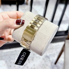 Guess 2 Lịch |Nam Giới |Mặt Xanh Lá |Dây Kim Loại Vàng Gold |Máy Pin (Quartz) |Size 42mm