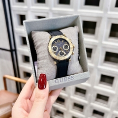 Guess Cosmic |Nữ Giới |Mặt Vàng Gold |Dây Cao Su Màu Đen |Máy Pin (Quartz) |Size 36mm
