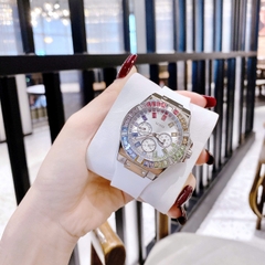 Guess Đính Pha Lê Nhiều Màu |Nữ Giới |Silver |Dây Cao Su Trắng |Máy Pin (Quartz) |Size 38mm