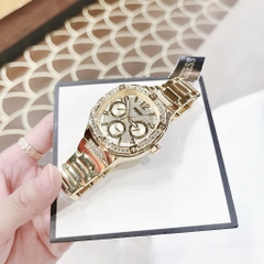Guess Duke |Nữ Giới |Mặt Vuông |Dây Kim Loại Vàng Gold |Máy Pin (Quartz) |Size 40mm