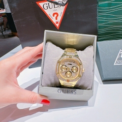 Guess Duke |Nữ Giới |Mặt Vuông |Dây Kim Loại Vàng Gold |Máy Pin (Quartz) |Size 40mm