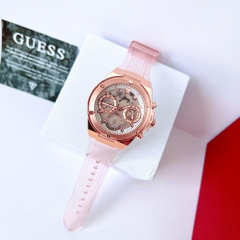 Guess Eco-Friendly |Nữ Giới |6 Kim |Dây Sillicone Hồng |Máy Pin (Quartz) |Size 39mm