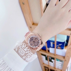 Guess Eco-Friendly |Nữ Giới |6 Kim |Dây Sillicone Hồng |Máy Pin (Quartz) |Size 39mm