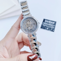 Guess Flora |Nữ Giới |Bông Hoa |Dây Kim Loại Trắng Silver |Máy Pin (Quartz) |Size 36mm