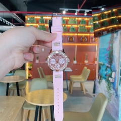 Guess Frontier |Nữ Giới |Full Đá Rose Gold |Dây Sillicone Hồng |Máy Pin (Quartz) |Size 38mm