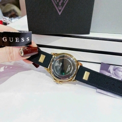 Guess Frontier |Nữ Giới |Full Đá Vàng Gold |Dây Sillicone Đen |Máy Pin (Quartz) |Size 38mm