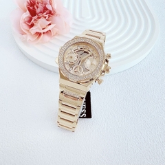 Guess Fusion |Nữ Giới |Đính Đá |Dây Kim Loại Vàng Gold |Máy Pin (Quartz) |Size 36mm