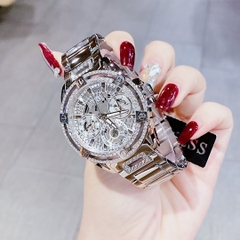 Guess Iridescent |Nữ Giới |Đính Đá |Dây Kim Loại Silver |Máy Pin (Quartz) |Size 40mm