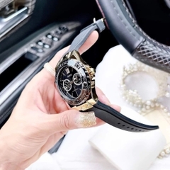 Guess Limelight |Nữ Giới |Mặt Đính Đá Đen |Dây Cao Su Đen |Máy Pin (Quartz) |Size 38mm