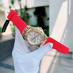 Guess Limelight |Nữ Giới |Vàng Gold |Dây Silicone Đỏ |Máy Pin (Quartz) |Size 36mm
