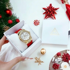 Guess Limelight |Nữ Giới |Vàng Gold |Dây Silicone Đỏ |Máy Pin (Quartz) |Size 36mm