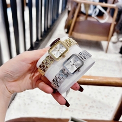Guess Mặt Chữ Nhật |Nữ Giới |Đính Đá |Dây Kim Loại Vàng Gold |Máy Pin (Quartz) |Size 22mm