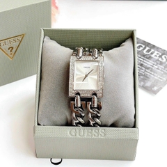 Guess Mặt Chữ Nhật |Nữ Giới |Trắng Silver |Lắc Tay |Máy Pin (Quartz) |Size 28x35mm