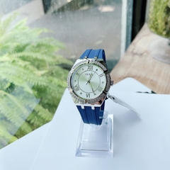 Guess Modern |Nữ Giới |Mặt Tròn Trắng |Dây Sillicone Xanh |Máy Pin (Quartz) |Size 36mm