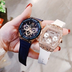Guess Momentum |Cặp Đôi |Chronograph |Rose Gold |Dây Cao Su |Size 44x38mm
