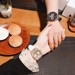 Guess Momentum |Cặp Đôi |Chronograph |Rose Gold |Dây Cao Su |Size 44x38mm