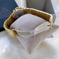 Guess Moonlighte |Nữ Giới |Mặt Đen |Dây Kim Loại Vàng Gold |Máy Pin (Quartz) |Size 36mm