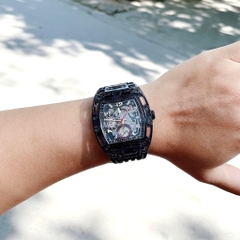 Guess Multi Function |Nam Giới |Lộ Máy |Dây Sillicone Đen |Máy Pin (Quartz) |Size 44mm