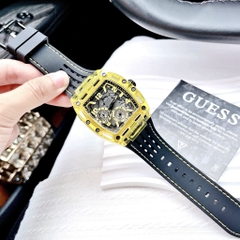 Guess Multi Function |Nam Giới |Vàng Gold |Dây Sillicone Đen |Máy Pin (Quartz) |Size 44mm