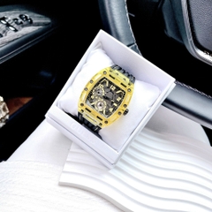 Guess Multi Function |Nam Giới |Vàng Gold |Dây Sillicone Đen |Máy Pin (Quartz) |Size 44mm