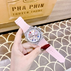 Guess Multifunction |Nữ Giới |6 Kim |Dây Cao Su Màu Hồng |Máy Pin (Quartz) |Size 39mm