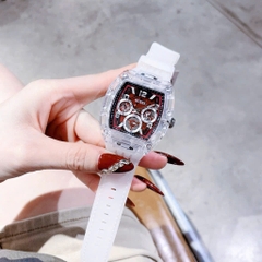 Guess Phoenix |Nam Giới |Chronograph |Mặt Đỏ |Dây Cao Su Trắng |Máy Pin (Quartz) |Size 43x51mm