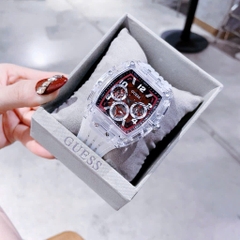 Guess Phoenix |Nam Giới |Chronograph |Mặt Đỏ |Dây Cao Su Trắng |Máy Pin (Quartz) |Size 43x51mm