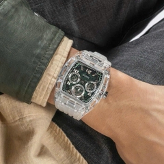 Guess Phoenix |Nam Giới |Chronograph |Xanh Lá |Dây Sillicone Trắng |Máy Pin (Quartz) |Size 43x51mm