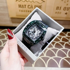 Guess Phoenix |Nam Giới |Chronograph |Xanh Rêu |Dây Sillicone Đen |Máy Pin (Quartz) |Size 43x51mm