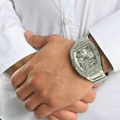 Guess Phoenix |Nam Giới |Đính Đá |Dây Kim Loại Trắng Silver |Máy Pin (Quartz) |Size 40mm