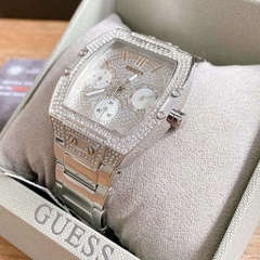 Guess Phoenix |Nam Giới |Đính Đá |Dây Kim Loại Trắng Silver |Máy Pin (Quartz) |Size 40mm