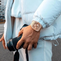 Guess Phoenix |Nam Giới |Đính Đá |Dây Kim Loại Vàng Gold |Máy Pin (Quartz) |Size 40mm
